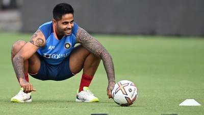 Suryakumar Yadav attends a practice session at the Punjab Cricket Association Stadium in Mohali- (AFP) Suryakumar Yadav attends a practice session at the Punjab Cricket Association Stadium in Mohali- (AFP)