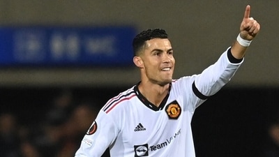 Cristiano Ronaldo in action for Manchester United. (AFP)