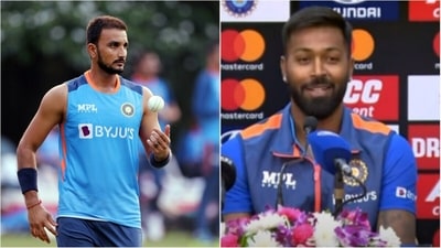 Harshal Patel; Hardik Pandya (ANI/YouTube) Harshal Patel; Hardik Pandya (ANI/YouTube)