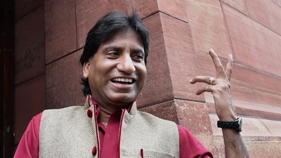 In this file photo dated July 31, 2015 comedian Raju Srivastava at Parliament house complex in Delhi. (PTI) In this file photo dated July 31, 2015 comedian Raju Srivastava at Parliament house complex in Delhi. (PTI)