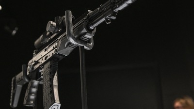 Russia-Ukraine War: A Kalashnikov submachine gun exhibited. (AFP)