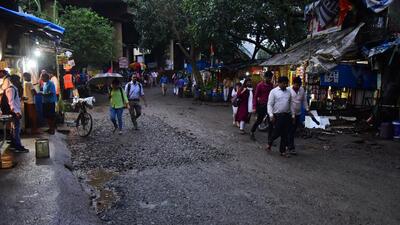 The civic body also put up a barricade to prevent vehicles from entering the stretch and to make it safe for pedestrians (VIjay Bate) The civic body also put up a barricade to prevent vehicles from entering the stretch and to make it safe for pedestrians (VIjay Bate)