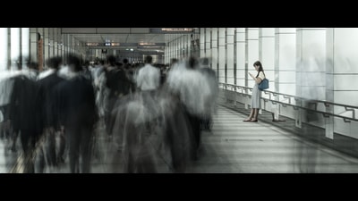 Alone in a crowd. (Shutterstock) Alone in a crowd. (Shutterstock)