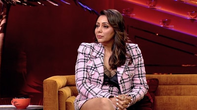 Gauri Khan on Koffee With Karan. Gauri Khan on Koffee With Karan.
