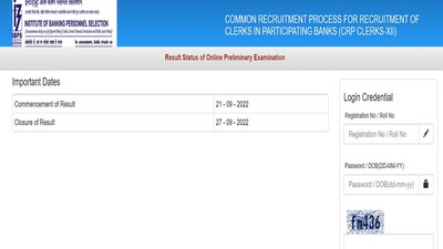 IBPS Clerk Prelims result 2022 declared at ibps.in, check result here IBPS Clerk Prelims result 2022 declared at ibps.in, check result here