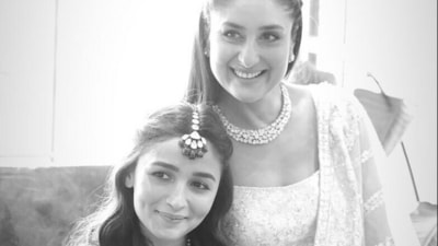Alia Bhatt with Kareena Kapoor during her wedding. Alia Bhatt with Kareena Kapoor during her wedding.