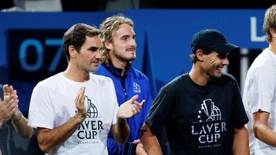 Roger Federer with Rafael Nadal (REUTERS) Roger Federer with Rafael Nadal (REUTERS)