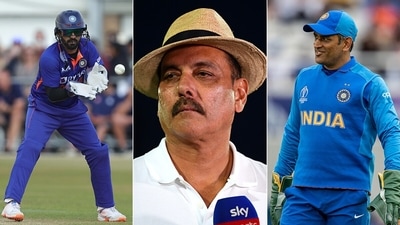 Shastri immediately mentioned MS Dhoni on air after Dinesh Karthik and India did not appeal for an LBW against Cameron Green (Getty Images) Shastri immediately mentioned MS Dhoni on air after Dinesh Karthik and India did not appeal for an LBW against Cameron Green (Getty Images)