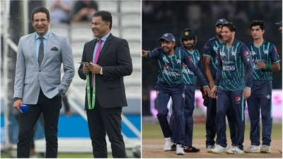 Wasim Akram and Waqar Younis; Pakistan players in action in 1st T20I (File/AP) Wasim Akram and Waqar Younis; Pakistan players in action in 1st T20I (File/AP)
