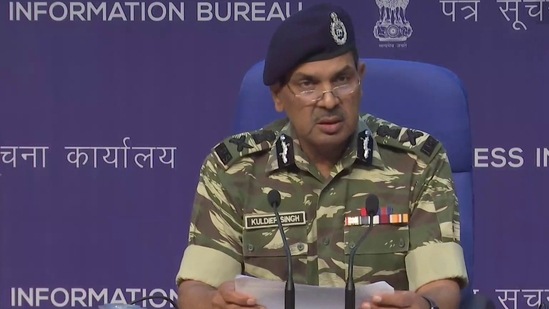 CRPF DG Kuldiep Singh addresses a press conference on Wednesday. (ANI)