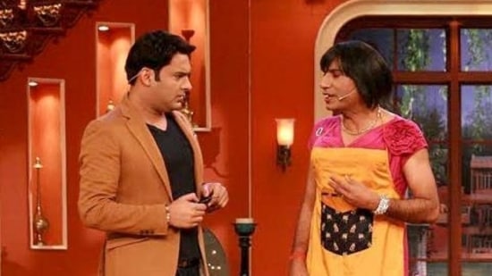 Kapil Sharma and Raju Srivastava on Comedy Nights with Kapil.