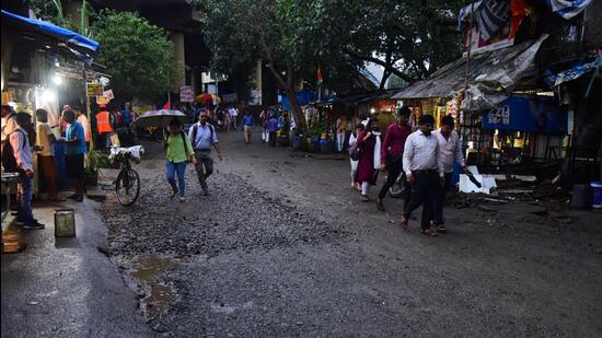 The civic body also put up a barricade to prevent vehicles from entering the stretch and to make it safe for pedestrians (VIjay Bate) The civic body also put up a barricade to prevent vehicles from entering the stretch and to make it safe for pedestrians (VIjay Bate)