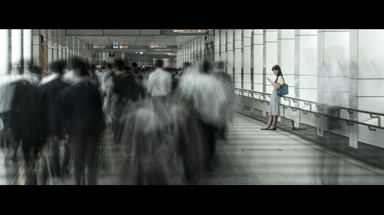 Alone in a crowd. (Shutterstock)