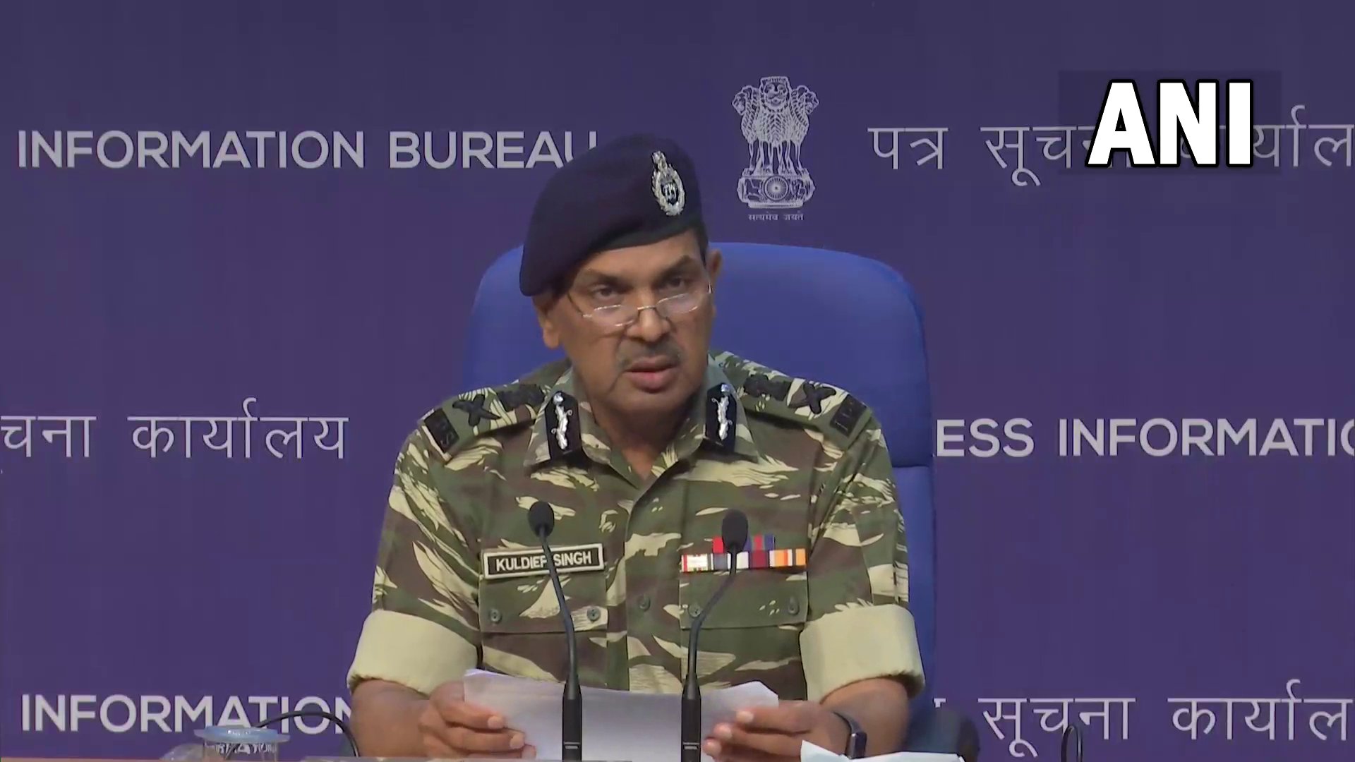 CRPF DG Kuldiep Singh addresses a press conference on Wednesday. (ANI)
