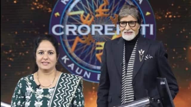 Kavita Chawla with Amitabh Bachchan on Kaun Banega Crorepati 14. Kavita Chawla with Amitabh Bachchan on Kaun Banega Crorepati 14.