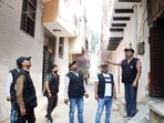 Haryana Police Crime Branch deployed during a raid conducted by National Investigation Agency (NIA). (ANI Photo) Haryana Police Crime Branch deployed during a raid conducted by National Investigation Agency (NIA). (ANI Photo)