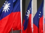 Taiwan Covid Rules: Taiwan flags flutter in Taipei, Taiwan.
