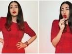 The gorgeous Karisma Kapoor, who often makes fashion statements with her sartorial wardrobe choices, once again gained the limelight for her recent pictures in a red dress. She wore this look to her sister Kareena Kapoor Khan's star-studded birthday bash.(Instagram/@therealkarismakapoor)