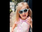 The little girl after initially getting upset that her parcel hadn't arrived.&nbsp;