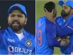 Rohit Sharma and Dinesh Karthik(Hotstar) Rohit Sharma and Dinesh Karthik(Hotstar)