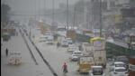 Commuters faced snarls and slow moving traffic in several areas owing to waterlogging. Several private offices in the city asked employees to leave work by 4pm to ensure that they don’t get stuck in jams, while others asked employees to work from home on Friday. (Parveen Kumar/HT Photo) Commuters faced snarls and slow moving traffic in several areas owing to waterlogging. Several private offices in the city asked employees to leave work by 4pm to ensure that they don’t get stuck in jams, while others asked employees to work from home on Friday. (Parveen Kumar/HT Photo)