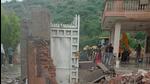 The boundary walls and the house were razed down using two earth moving machines in the presence of more than 50 police personnel, including Suresh Kumar, assistant commissioner of police, Manesar at around 5 pm. (HT Photo) The boundary walls and the house were razed down using two earth moving machines in the presence of more than 50 police personnel, including Suresh Kumar, assistant commissioner of police, Manesar at around 5 pm. (HT Photo)