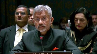 External affairs minister S Jaishankar speaking at UN Security Council briefing. (ANI) External affairs minister S Jaishankar speaking at UN Security Council briefing. (ANI)
