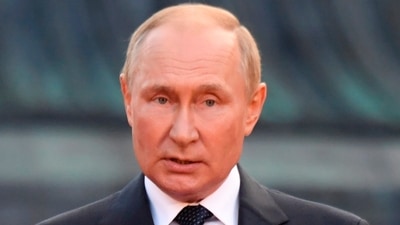 Russia-Ukraine War: Russian President Vladimir Putin delivers a speech. (AP) Russia-Ukraine War: Russian President Vladimir Putin delivers a speech. (AP)