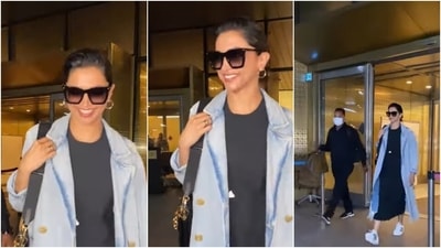 Deepika Padukone flies back to Mumbai in black dress, denim shrug (Instagram/@viralbhayani) Deepika Padukone flies back to Mumbai in black dress, denim shrug (Instagram/@viralbhayani)