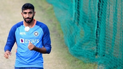 India's Jasprit Bumrah prepares to bowl in nets (AFP) India's Jasprit Bumrah prepares to bowl in nets (AFP)