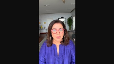The image is taken from Farah Khan’s dabba-related video that has received replies from Abhishek Bachchan and Preity Zinta. (Instagram/@farahkhankunder)