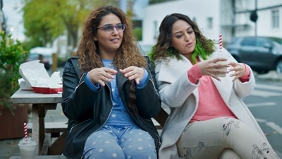 Sonakshi Sinha and Huma Qureshi in a still from Double XL teaser.