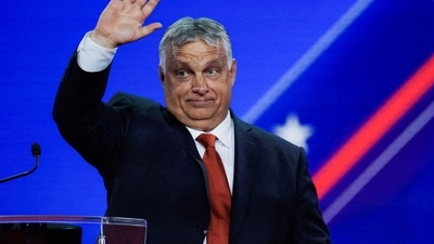 Sanctions On Russia: Prime Minister of Hungary Viktor Orban waves at the audience. (Reuters)