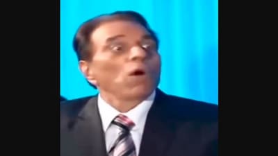 The image is taken from the video by Yashraj Mukhate involving Dharmendra’s famous Oh Ninya Pika﻿ Poo comment. (Instagram/@yashrajmukhate)