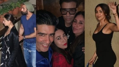 Alia Bhatt, Ranbir Kapoor, Malaika Arora, Karan Johar, and Karisma Kapoor attended Kareena Kapoor's birthday party.