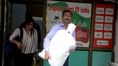 NIA raids Popular Front of India (PFI), Maharashtra Office, at Sector-23, Nerul, in Navi Mumbai on Thursday. ((Photo by Bachchan Kumar/ HT))