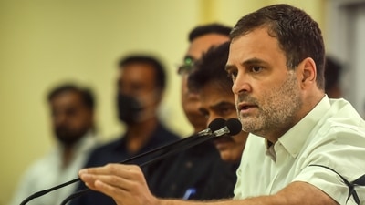 Congress leader Rahul Gandhi addresses a press conference. (HT file) Congress leader Rahul Gandhi addresses a press conference. (HT file)