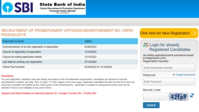SBI PO recruitment: The last date to apply for the posts is October 12, 2022. (sbi.co.in)