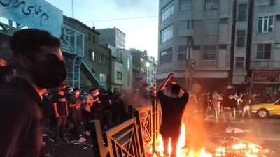 Iran Hijab Protests: Iranian demonstrators taking to the streets of the capital Tehran during a protest. (AFP) Iran Hijab Protests: Iranian demonstrators taking to the streets of the capital Tehran during a protest. (AFP)