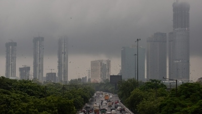 Black clouds over the skyscrapers in Noida. (Photo by Sunil Ghosh / Hindustan Times) Black clouds over the skyscrapers in Noida. (Photo by Sunil Ghosh / Hindustan Times)