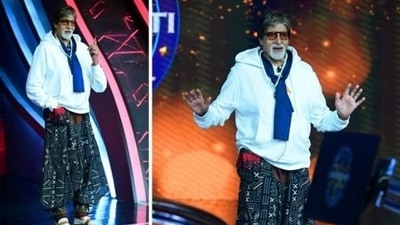 When Amitabh Bachchan wore harem pants to KBC 14 sets.