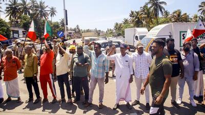 The Popular Front of India (PFI) on Thursday called for a Kerala shutdown on Friday, as members of the controversial Islamist group protested across the state against the pre-dawn raids and arrests of its 22 key leaders by central agencies led by the National Investigation Agency (NIA) over alleged terror activities. (PTI) The Popular Front of India (PFI) on Thursday called for a Kerala shutdown on Friday, as members of the controversial Islamist group protested across the state against the pre-dawn raids and arrests of its 22 key leaders by central agencies led by the National Investigation Agency (NIA) over alleged terror activities. (PTI)