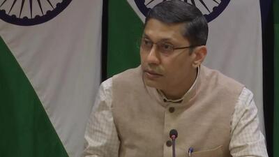 External affairs ministry spokesperson Arindam Bagchi in New Delhi on Thursday. (ANI Photo)