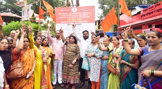 Yuva Sena protest against the shifting of Vedanta-Foxconn semiconductor manufacturing project from Maharashtra to Gujarat. (States should compete for investment based on objective economic factors. ANI)