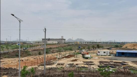 Amaravati, which was proposed to be developed as the world class capital city of Andhra Pradesh by the erstwhile Telugu Desam Party government led by N Chandrababu Naidu, will soon be dotted by houses for weaker sections. (Representative Photo/HT)