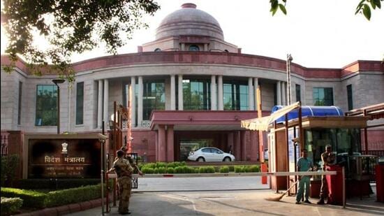 One of the external affairs ministry buildings in New Delhi. (IANS Photo)