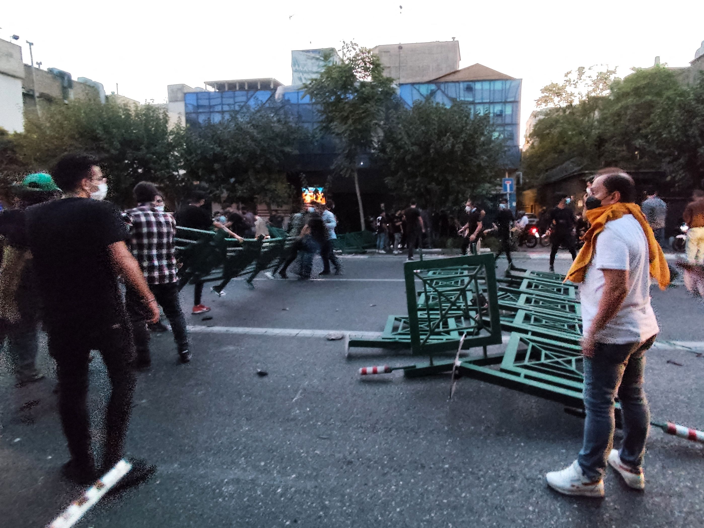 Iran Hijab Protests: Iranian demonstrators taking to the streets of the capital Tehran during a protest. (AFP)