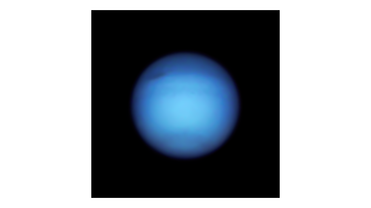 The blue coloured Neptune captured by the Hubble space telescope (SCIENCE: NASA, ESA, Amy Simon (NASA-GSFC), Michael H. Wong (UC Berkeley) IMAGE PROCESSING: Alyssa Pagan (STScI))