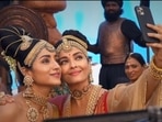 Trisha Krishnan &nbsp;and Aishwarya Rai on Ponniyin Selvan: I sets.
