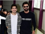 Brahmastra star Ranbir Kapoor visits theatre with Ayan Mukerji in classy casuals(HT Photos/Varinder Chawla) Brahmastra star Ranbir Kapoor visits theatre with Ayan Mukerji in classy casuals(HT Photos/Varinder Chawla)